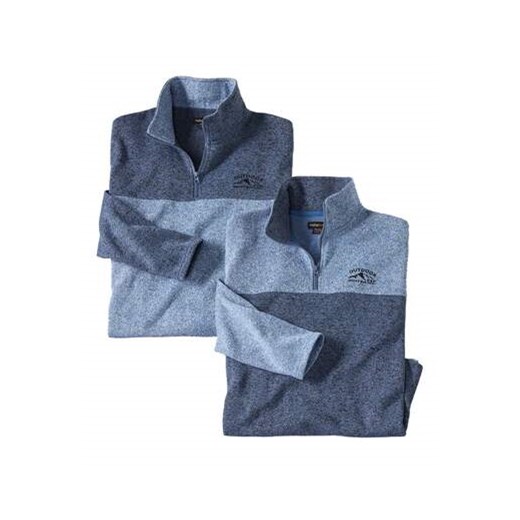 Zestaw 2 bluz z moltonu Atlas ze sklepu Atlas For Men w kategorii Bluzy męskie - zdjęcie 175109370