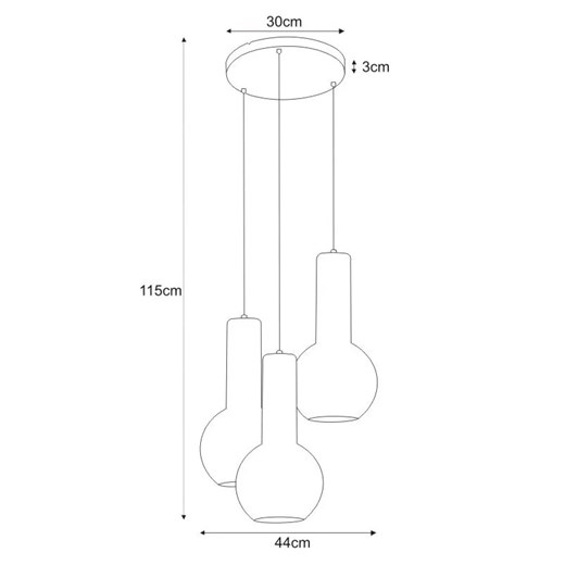 Biało-złota druciana lampa wisząca loft - S136-Morta Lumes One Size Edinos.pl