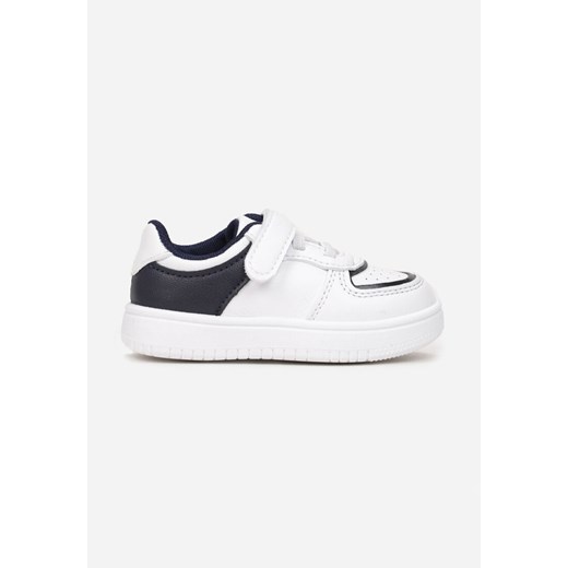 Biało-Granatowe Płaskie Buty Sportowe Sneakersy ze Skórzaną Wkładką i Perforacją Lavanora ze sklepu renee.pl w kategorii Buty sportowe dziecięce - zdjęcie 175112710
