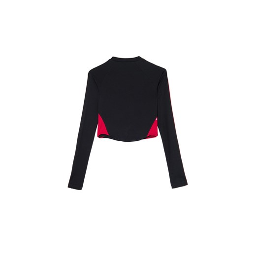 Cropp - Koszulka longsleeve z racingowym nadrukiem - czarny Cropp L Cropp