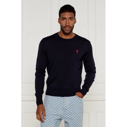 AMI Paris Wełniany sweter | Regular Fit Ami Paris L Gomez Fashion Store