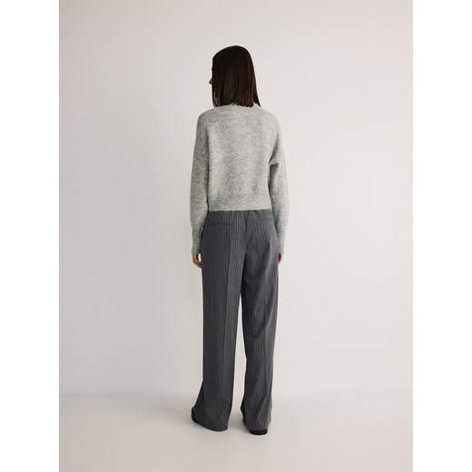 Reserved - Proste spodnie - jasnoszary Reserved L Reserved