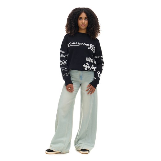 Cropp - Sweter w racingowym stylu - czarny Cropp M Cropp