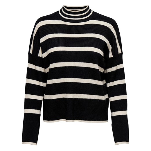 ONLY Sweter &quot;Ibi&quot; w kolorze kremowo-czarnym ze sklepu Limango Polska w kategorii Swetry damskie - zdjęcie 175136212