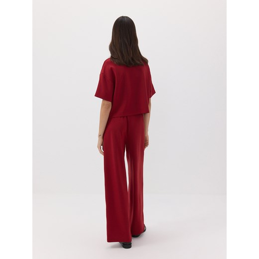 Reserved - Spodnie wide leg - kasztanowy Reserved M Reserved