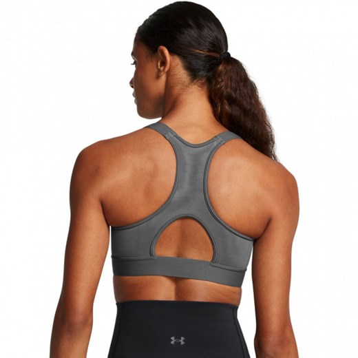 Biustonosz treningowy Under Armour UA HeatGear High - szary ze sklepu Sportstylestory.com w kategorii Biustonosze - zdjęcie 175141052