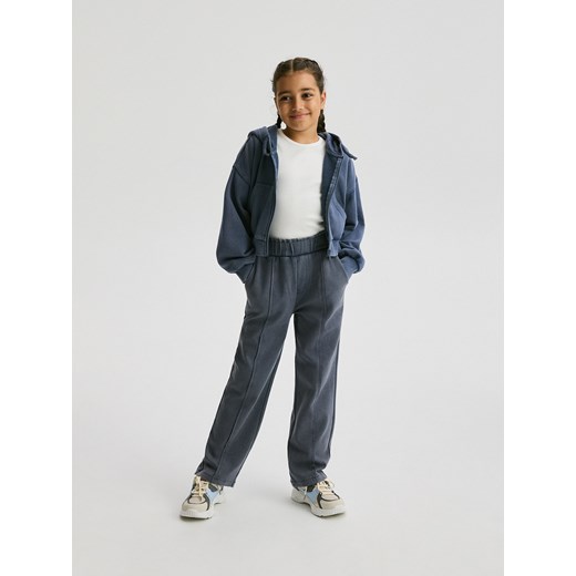 Reserved - Spodnie dresowe z prostą nogawką - granatowy Reserved 122 (6-7 lat) Reserved