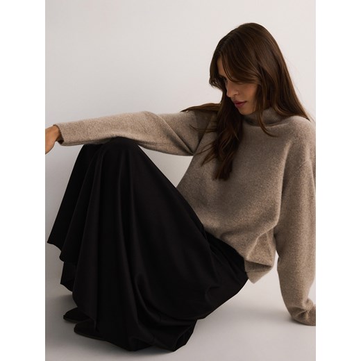 Reserved - Spódnica maxi z zakładkami - czarny Reserved XL Reserved