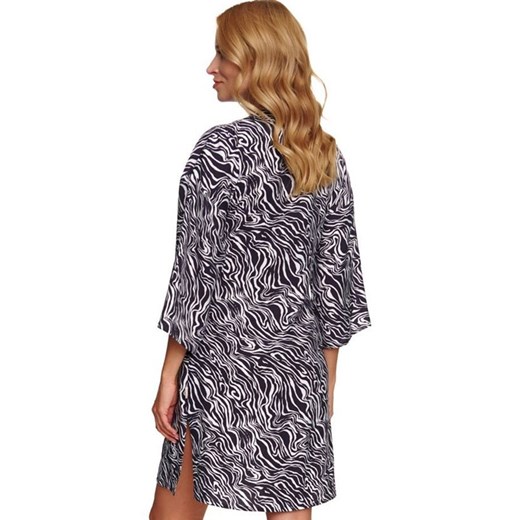 Doctor Nap krótki szlafrok damski SWW.7169, Kolor szary-wzór, Rozmiar S, Doctor Nap ze sklepu Intymna w kategorii Szlafroki damskie - zdjęcie 175148052
