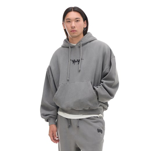 Cropp - Bluza hoodie z naszywką - czarny Cropp M Cropp