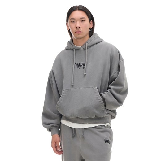 Cropp - Bluza hoodie z naszywką - czarny Cropp M Cropp