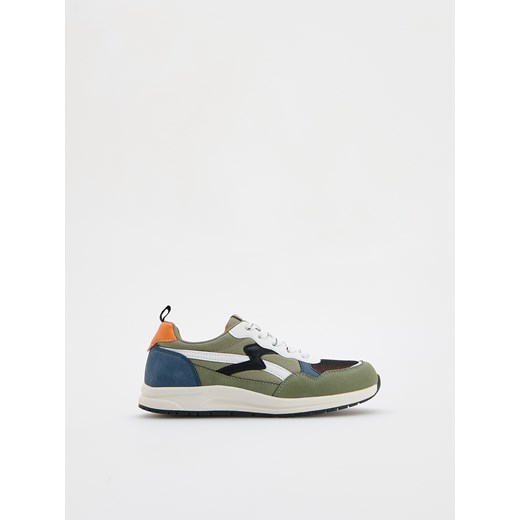 Reserved - Kolorowe sneakersy - oliwkowy Reserved 40 Reserved