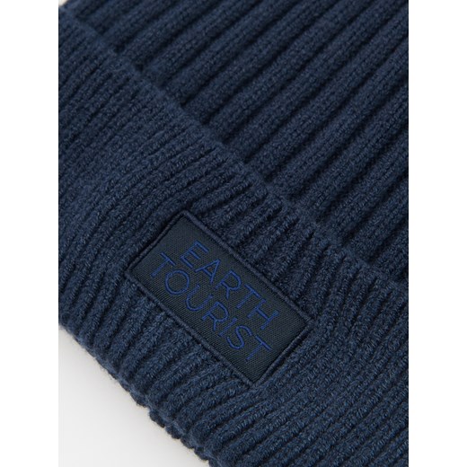Reserved - Czapka beanie z wiskozą - granatowy Reserved 9-13 lat Reserved