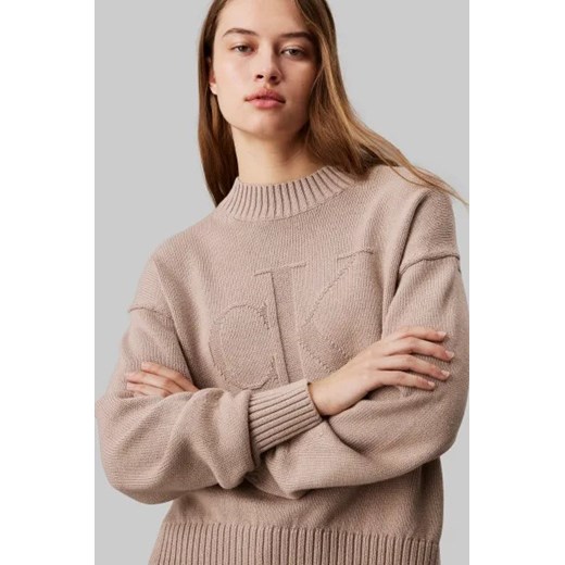 CALVIN KLEIN JEANS Sweter INTARSIA | z dodatkiem wełny XS Gomez Fashion Store