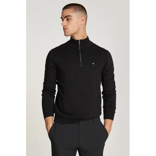Calvin Klein Sweter | Slim Fit | z dodatkiem jedwabiu ze sklepu Gomez Fashion Store w kategorii Swetry męskie - zdjęcie 175155250