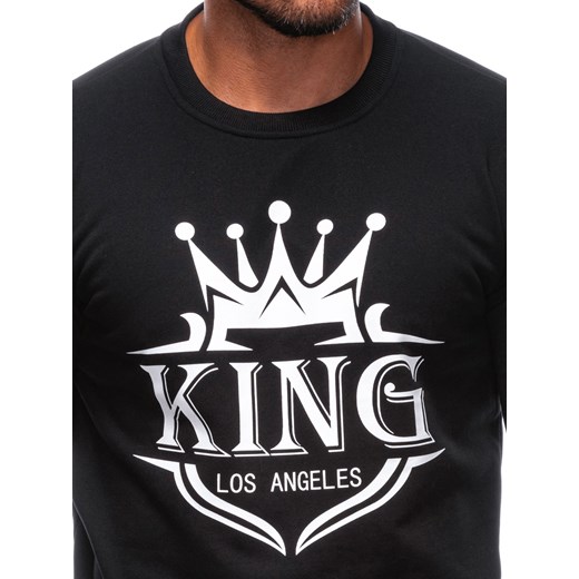 Bluza męska bez kaptura 1680B - czarna Other XL/XXL Edoti