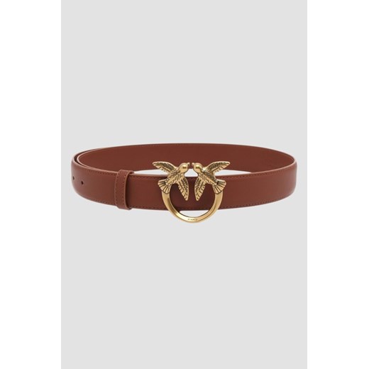 PINKO Brązowy pasek Love Berry H3 Belt, Rozmiar XS ze sklepu outfit.pl w kategorii Paski damskie - zdjęcie 175156252