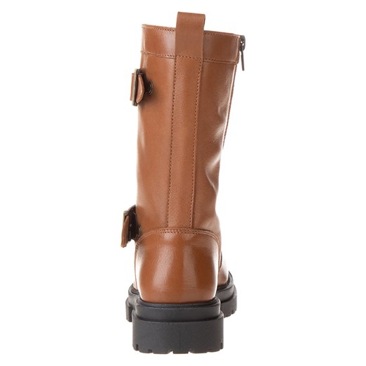 lamino Skórzane botki w kolorze jasnobrązowym Lamino 33 Limango Polska promocja