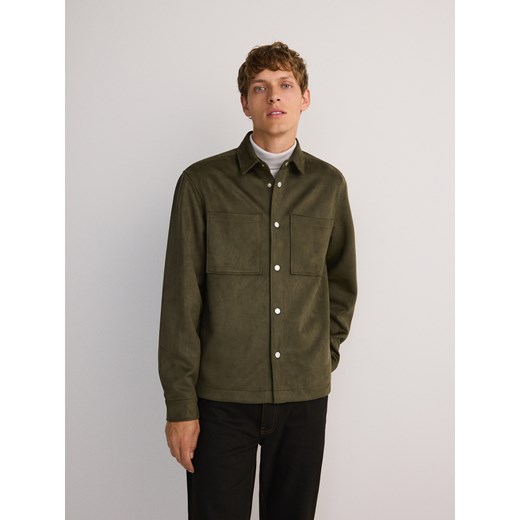 Reserved - Kurtka koszulowa z kołnierzem - beżowy ze sklepu Reserved w kategorii Kurtki męskie - zdjęcie 175160370