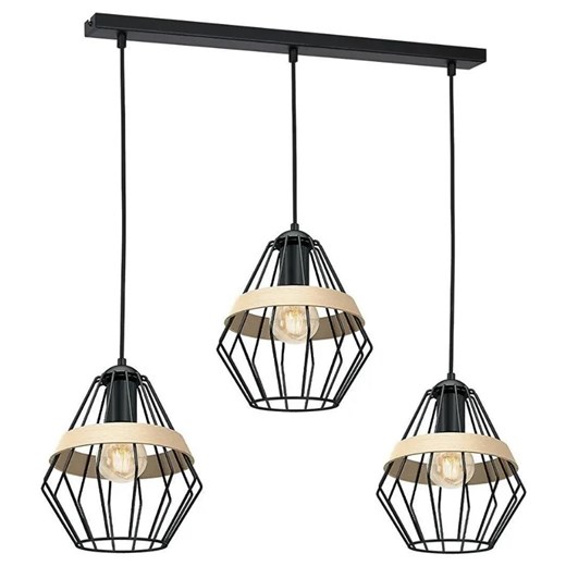 Lampa wisząca z drucianymi kloszami - 3X K550 M2-G88 ze sklepu Edinos.pl w kategorii Lampy wiszące - zdjęcie 175163490