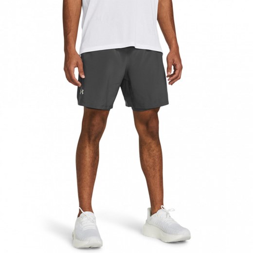 Męskie spodenki do biegania Under Armour UA Launch 7\'\' 2-IN-1 Short - szare ze sklepu Sportstylestory.com w kategorii Spodenki męskie - zdjęcie 175165512