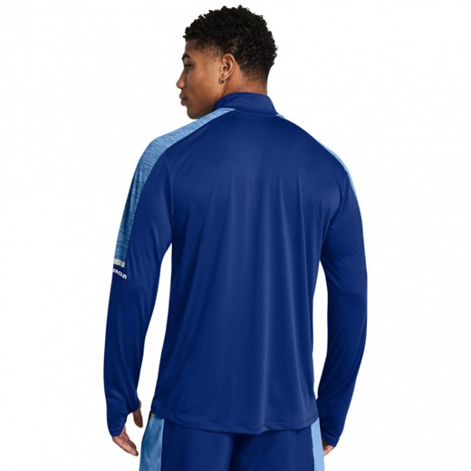 Męski longsleeve treningowy Under Armour UA Tech Utility 1/4 Zip - niebieski ze sklepu Sportstylestory.com w kategorii T-shirty męskie - zdjęcie 175165571