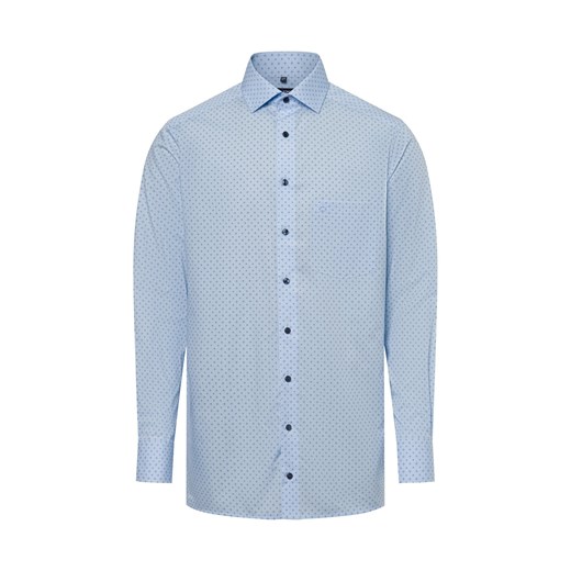 OLYMP Luxor modern Fit Koszula męska Mężczyźni Modern Fit Bawełna jasnoniebieski wzorzysty ze sklepu vangraaf w kategorii Koszule męskie - zdjęcie 175166263