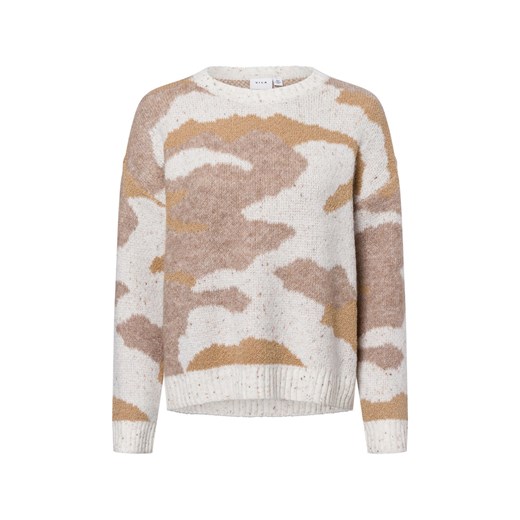 Vila Damski sweter z dzianiny - VIJEMMA Kobiety Sztuczne włókno beżowy wzorzysty ze sklepu vangraaf w kategorii Swetry damskie - zdjęcie 175166290