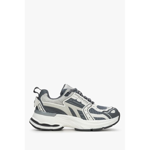 ES8: Szare sneakersy damskie z kombinowanych materiałów z przewiewną siateczką ze sklepu Estro w kategorii Buty sportowe damskie - zdjęcie 175167714