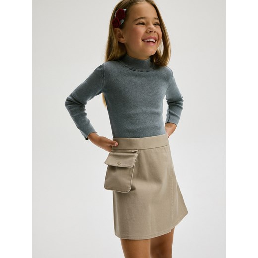 Reserved - Spódnica z odpinaną kieszenią - beżowy Reserved 134 (8 lat) Reserved