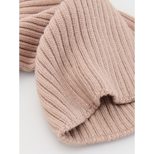 Reserved - Dzianinowy komin z wiskozą - brązowy Reserved ONE SIZE Reserved