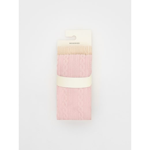 Reserved - Bawełniane rajstopy 2 pack - kremowy Reserved 134/140 (8-9 lat) Reserved