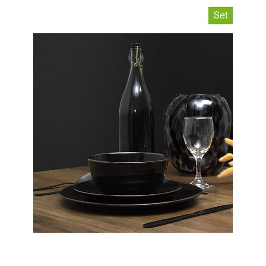 every ware Talerzyki deserowe (12 szt.) w kolorze czarnym - Ø 20 cm ze sklepu Limango Polska w kategorii Naczynia - zdjęcie 175181340