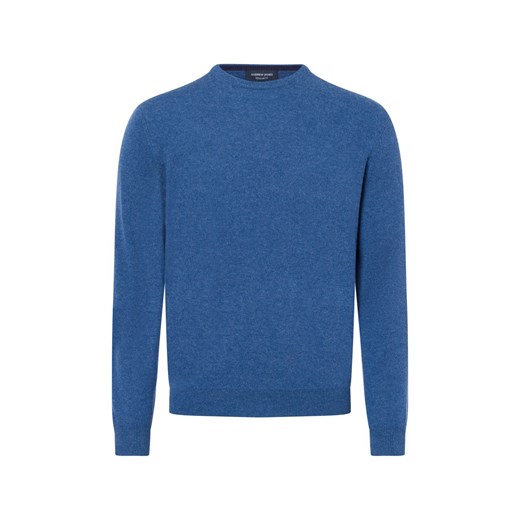 Andrew James Męski sweter Mężczyźni Kaszmir indygo jednolity ze sklepu vangraaf w kategorii Swetry męskie - zdjęcie 175184962