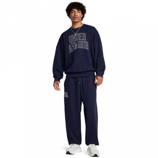 Męskie spodnie dresowe Under Armour UA Icon Hwt Terry Os Pant - granatowe ze sklepu Sportstylestory.com w kategorii Spodnie męskie - zdjęcie 175187103