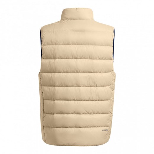 Męski bezrękawnik z puchem naturalnym Under Armour Legend Down Vest - beżowy ze sklepu Sportstylestory.com w kategorii Kamizelki męskie - zdjęcie 175187120