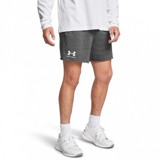Męskie spodenki dresowe Under Armour UA Rival Terry 6in Short - szare ze sklepu Sportstylestory.com w kategorii Spodenki męskie - zdjęcie 175187864