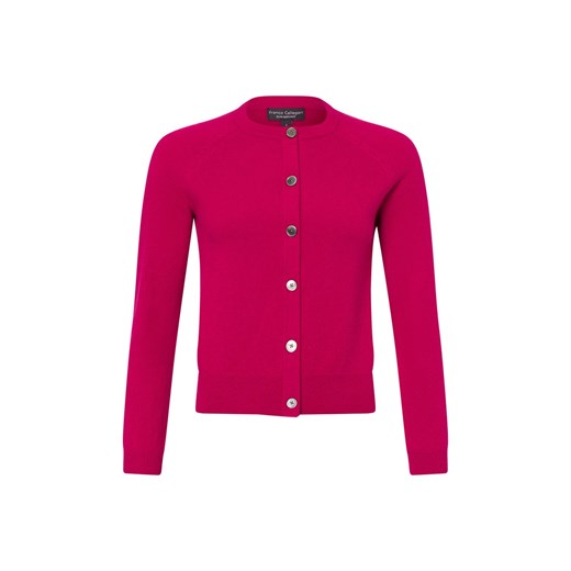 Franco Callegari Kardigan damski Kobiety Kaszmir wyrazisty róż jednolity ze sklepu vangraaf w kategorii Swetry damskie - zdjęcie 175190803