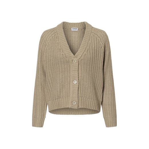 Noisy May Kardigan damski - NMCharlie Kobiety Sztuczne włókno piaskowy jednolity ze sklepu vangraaf w kategorii Swetry damskie - zdjęcie 175190823