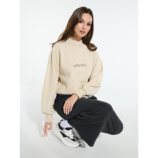 Sinsay - Bluza ze stójką - kremowy Sinsay XS Sinsay