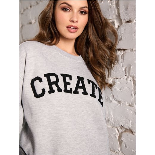 Sinsay - Bluza z napisem - szary Sinsay XXL Sinsay