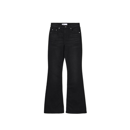Cropp - Czarne jeansy skinny flare - czarny ze sklepu Cropp w kategorii Jeansy damskie - zdjęcie 175193360