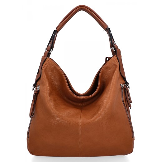 Uniwersalna Torebka Damska XL Hernan HB038 Jasno Ruda ze sklepu PaniTorbalska w kategorii Torby Shopper bag - zdjęcie 175195664