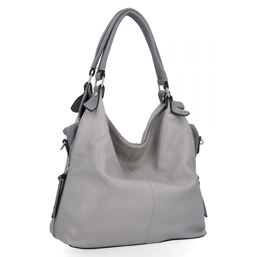 Uniwersalna Torebka Damska XL firmy Hernan HB0153 Jasno Szara ze sklepu PaniTorbalska w kategorii Torby Shopper bag - zdjęcie 175196350