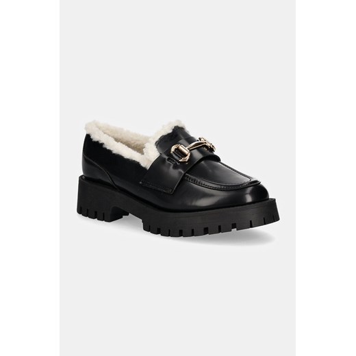Steve Madden półbuty Lorry damskie kolor czarny na platformie SM11003273 ze sklepu ANSWEAR.com w kategorii Mokasyny damskie - zdjęcie 175200393