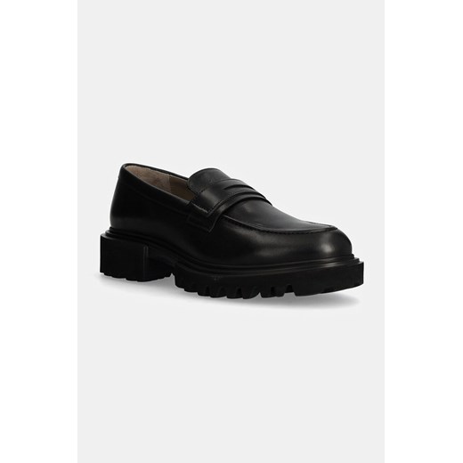AllSaints mokasyny skórzane Vinni Loafer męskie kolor czarny M051FB ze sklepu ANSWEAR.com w kategorii Mokasyny męskie - zdjęcie 175200460