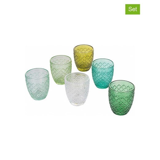 Villa d´Este Szklanki (6 szt.) &quot;Castle&quot; w różnych kolorach - 275 ml ze sklepu Limango Polska w kategorii Naczynia - zdjęcie 175200822