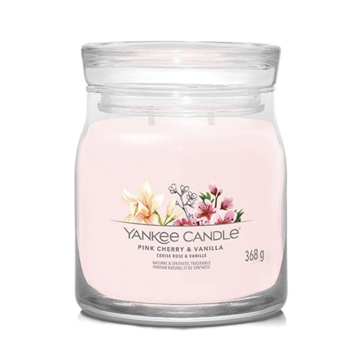 Yankee Candle Świeca zapachowa &quot;Pink Cherry &amp; Vanilla&quot; - 368 g ze sklepu Limango Polska w kategorii Świece i dyfuzory - zdjęcie 175200893