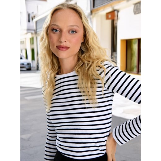 Sinsay - Koszulka z długimi rękawami - wielobarwny ze sklepu Sinsay w kategorii Bluzki damskie - zdjęcie 175201943