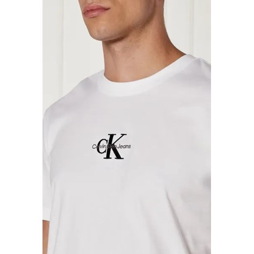 T-shirt męski biały Calvin Klein z krótkimi rękawami 